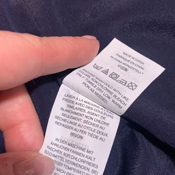 J Crew Drapey Spaghetti-strap Dress with Side-slit Navy - Picture 7 of 8